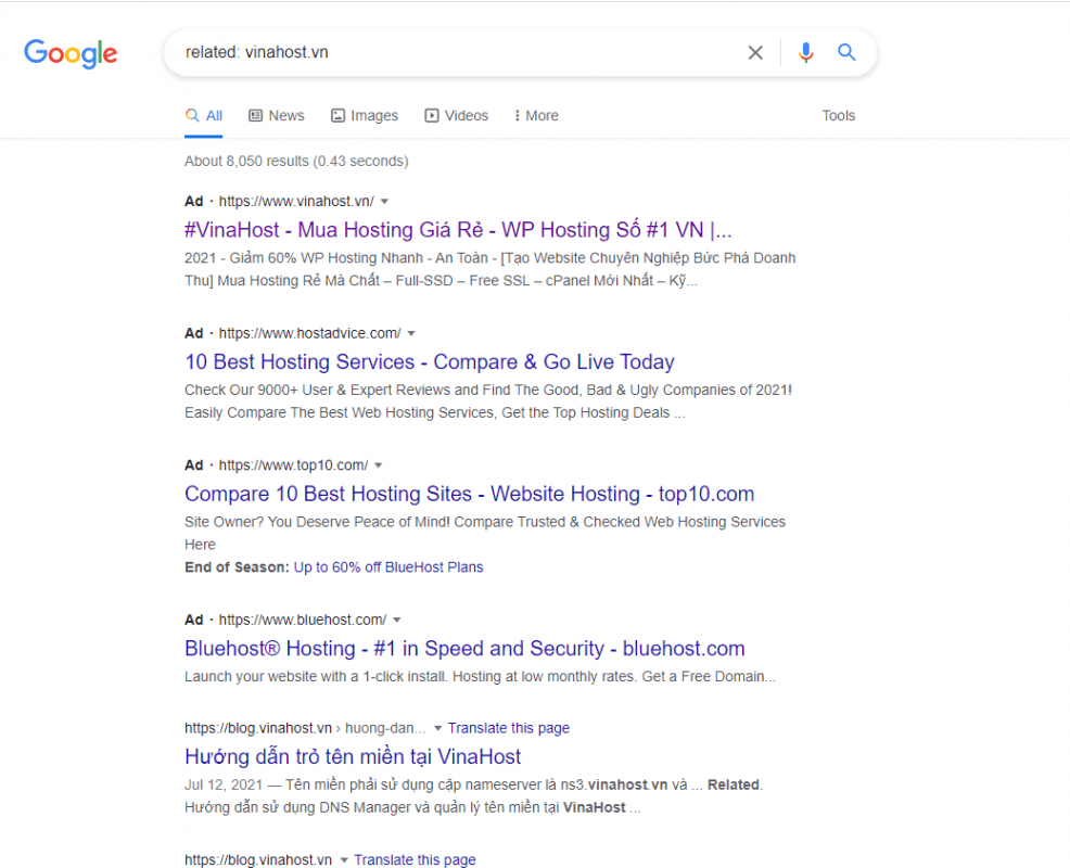 tìm kiếm trên Google