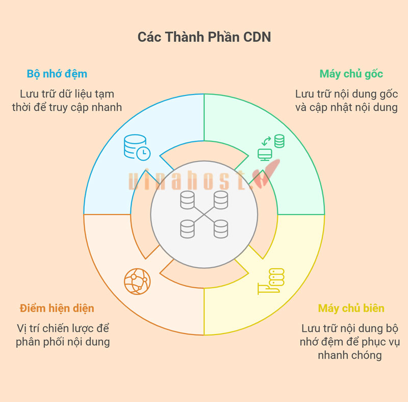 Các thành phần chính của CDN là gì?