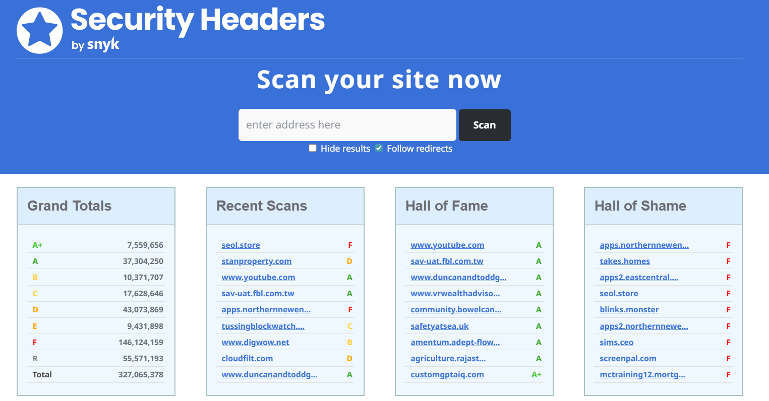 bao mat website securityheaders