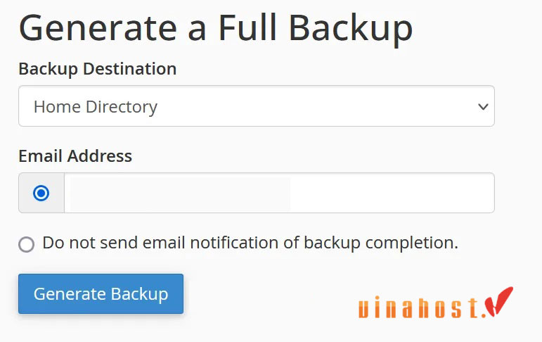 backup va restore tren cpanel