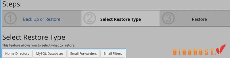 backup va restore tren cpanel