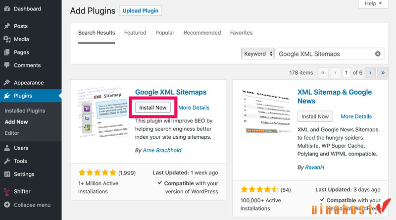 plugin google XML sitemap