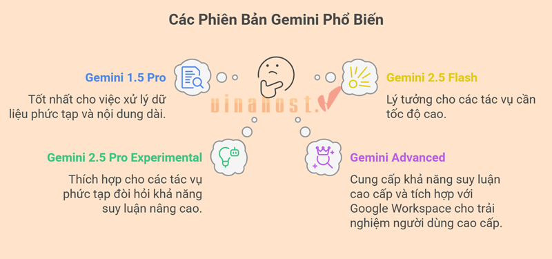 Các phiên bản ứng dụng gemini