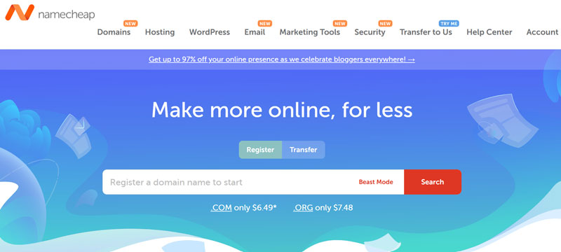 giao dien hosting namecheap