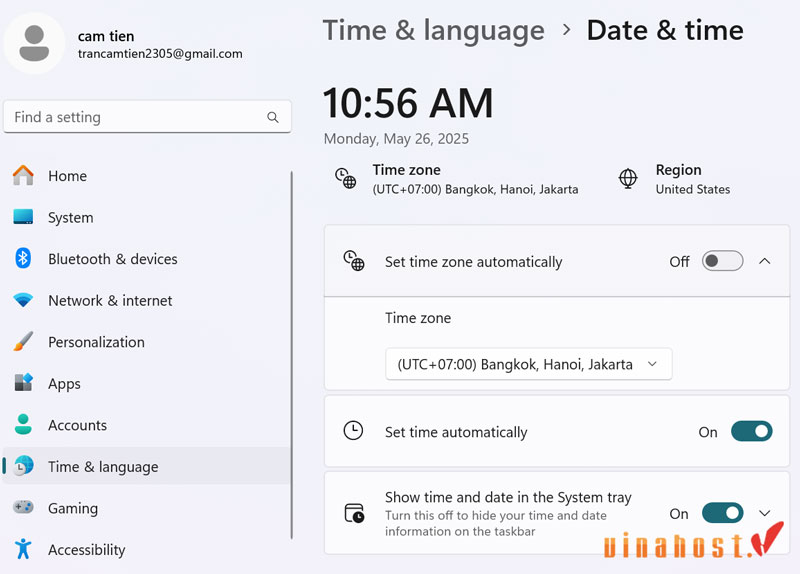 Sửa lỗi Your Connection is Not Private bằng cách thay đổi thời gian trên máy tính