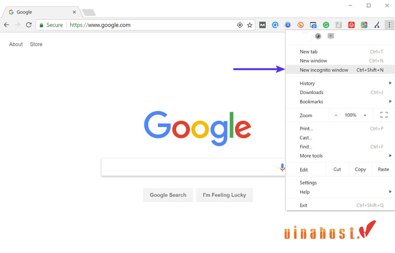 Kiểm tra lỗi Your Connection is Not Private bằng chế độ duyệt web ẩn danh