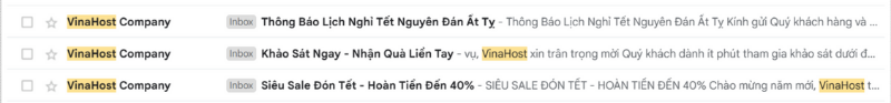 mẫu tiêu đề được gửi từ Vinahost