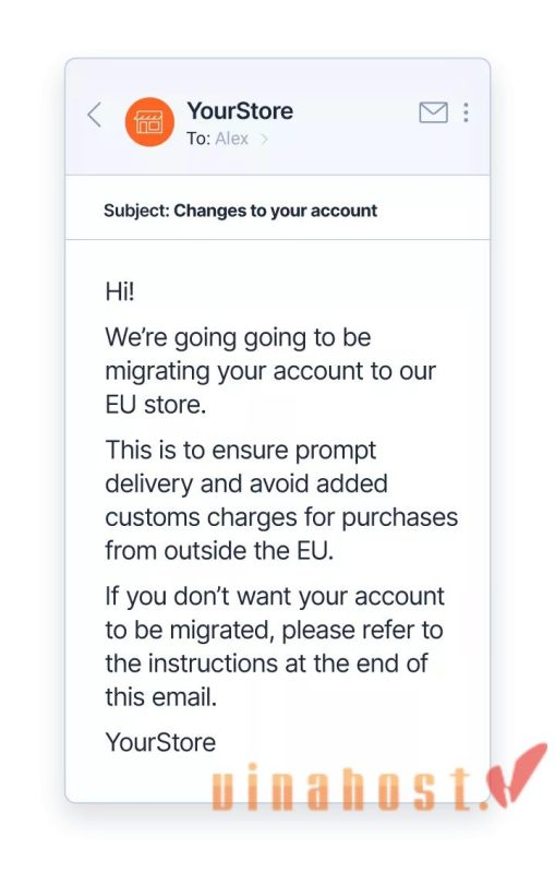 gửi tự động email giao dịch