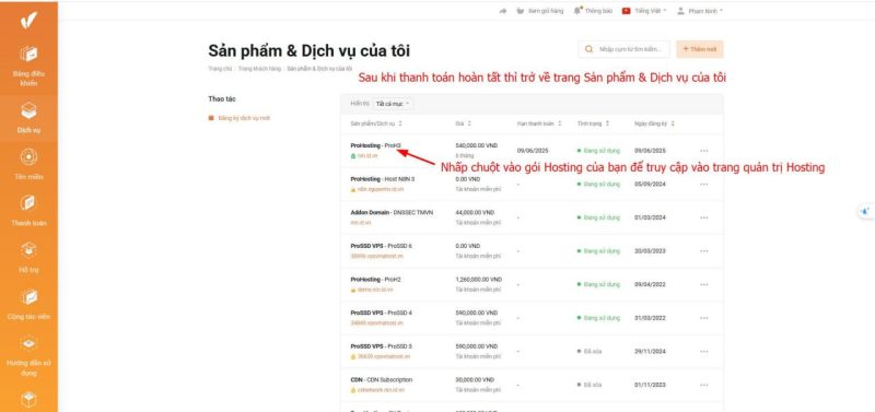 huong dan tro ten mien ve hosting