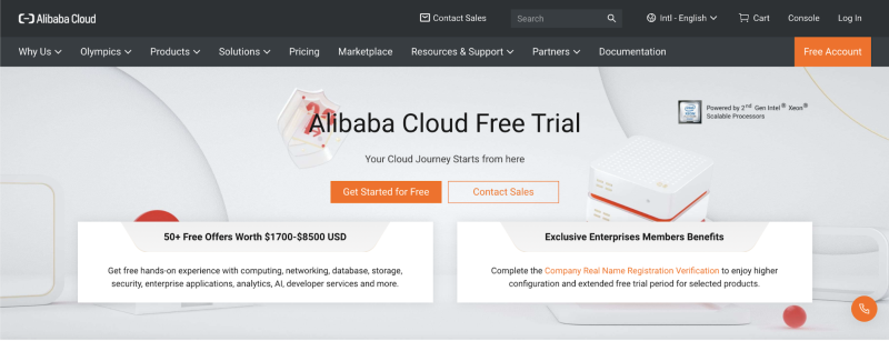 nhấp vào nút "Free Account"
