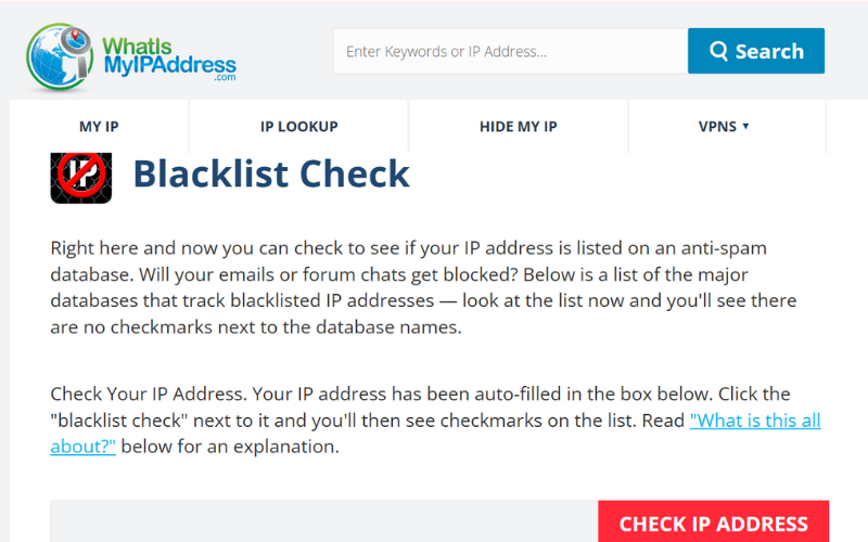 web site check ip